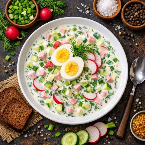 Окрошка на кефире