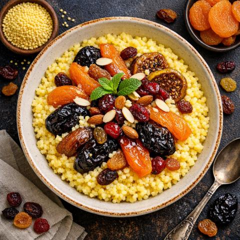 Пшённая каша с сухофруктами